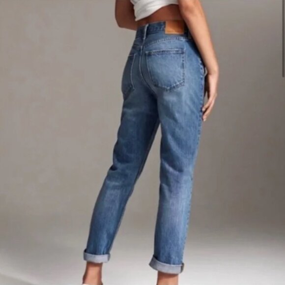 Aritzia Denim Forum Jeans The Ex Boyfriend Organic Cotton Ankle Medium Wash 30 - Picture 2 of 16